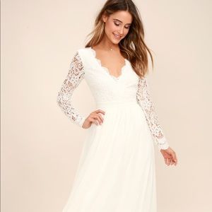 Brand New White Lulus Formal Dress